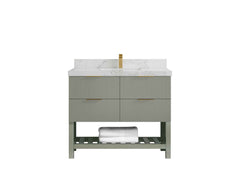 Catalina 48 in W x 22 in D Free Standing Reeded Single Sink Bathroom Vanity - photo 18