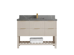 Catalina 48 in W x 22 in D Free Standing Reeded Single Sink Bathroom Vanity - photo 27
