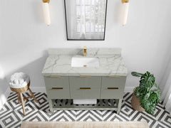 Catalina 48 in W x 22 in D Free Standing Reeded Single Sink Bathroom Vanity - photo 33