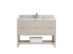 Catalina 48 in W x 22 in D Free Standing Reeded Single Sink Bathroom Vanity - photo 31