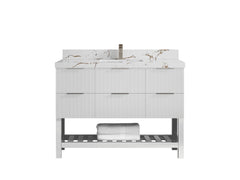 Catalina 48 in W x 22 in D Free Standing Reeded Single Sink Bathroom Vanity - photo 31