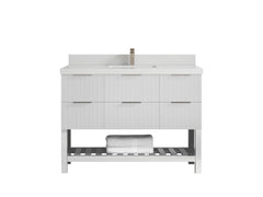 Catalina 48 in W x 22 in D Free Standing Reeded Single Sink Bathroom Vanity - photo 21