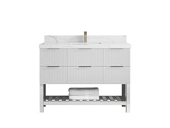 Catalina 48 in W x 22 in D Free Standing Reeded Single Sink Bathroom Vanity - photo 13