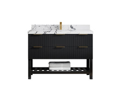 Catalina 48 in W x 22 in D Free Standing Reeded Single Sink Bathroom Vanity - photo 33