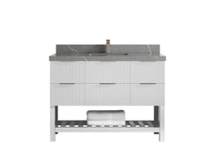 Catalina 48 in W x 22 in D Free Standing Reeded Single Sink Bathroom Vanity - photo 27