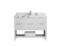 Catalina 48 in W x 22 in D Free Standing Reeded Single Sink Bathroom Vanity - photo 33
