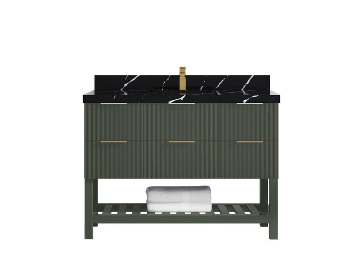 Catalina 48 in W x 22 in D Free Standing Reeded Single Sink Bathroom Vanity - photo 18
