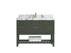 Catalina 48 in W x 22 in D Free Standing Reeded Single Sink Bathroom Vanity - photo 38