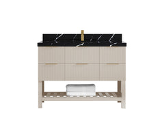 Catalina 48 in W x 22 in D Free Standing Reeded Single Sink Bathroom Vanity - photo 9