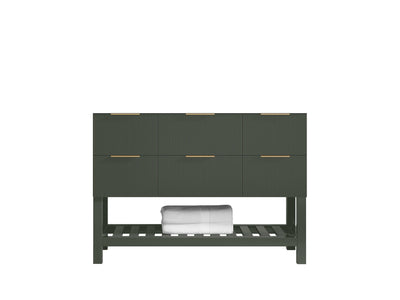 Catalina 48 in W x 22 in D Free Standing Reeded Single Sink Bathroom Vanity - Willow Bath and Vanity