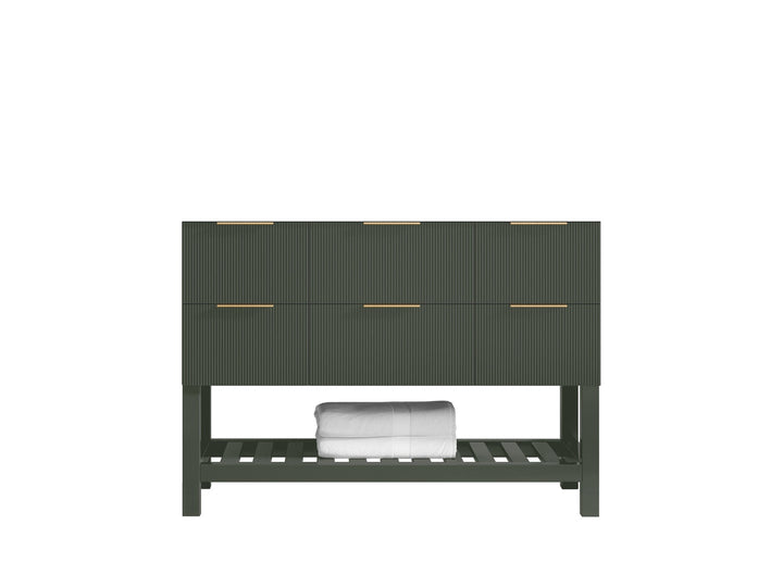 Catalina 48 in W x 22 in D Free Standing Reeded Single Sink Bathroom Vanity - photo 6