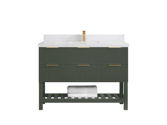 Catalina 48 in W x 22 in D Free Standing Reeded Single Sink Bathroom Vanity - photo 28