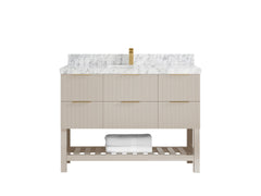 Catalina 48 in W x 22 in D Free Standing Reeded Single Sink Bathroom Vanity - photo 19