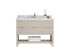 Catalina 48 in W x 22 in D Free Standing Reeded Single Sink Bathroom Vanity - photo 1