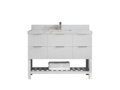 Catalina 48 in W x 22 in D Free Standing Reeded Single Sink Bathroom Vanity - photo 17