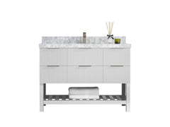 Catalina 48 in W x 22 in D Free Standing Reeded Single Sink Bathroom Vanity - photo 1