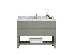 Catalina 48 in W x 22 in D Free Standing Reeded Single Sink Bathroom Vanity - photo 1
