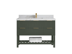 Catalina 48 in W x 22 in D Free Standing Reeded Single Sink Bathroom Vanity - photo 26