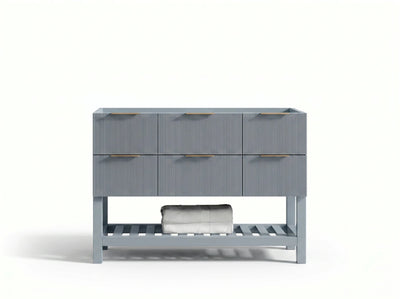 Catalina 48 in W x 22 in D Free Standing Reeded Single Sink Bathroom Vanity - Willow Bath and Vanity