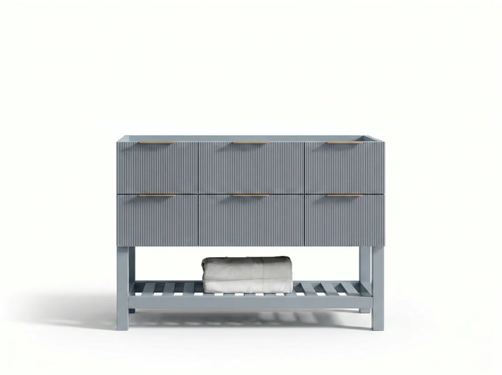 Catalina 48 in W x 22 in D Free Standing Reeded Single Sink Bathroom Vanity - photo 3