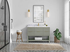 Catalina 48 in W x 22 in D Free Standing Reeded Single Sink Bathroom Vanity - photo 4