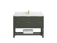 Catalina 48 in W x 22 in D Free Standing Reeded Single Sink Bathroom Vanity - photo 42