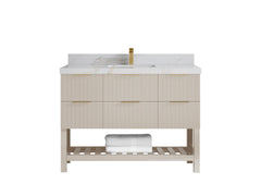 Catalina 48 in W x 22 in D Free Standing Reeded Single Sink Bathroom Vanity - photo 17