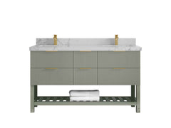 Catalina 60 in W x 22 in D Free Standing Reeded Double Sink Bathroom Vanity - photo 34