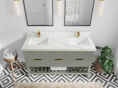 Catalina 60 in W x 22 in D Free Standing Reeded Double Sink Bathroom Vanity - photo 15