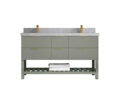 Catalina 60 in W x 22 in D Free Standing Reeded Double Sink Bathroom Vanity - photo 24