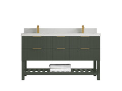 Catalina 60 in W x 22 in D Free Standing Reeded Double Sink Bathroom Vanity - photo 16