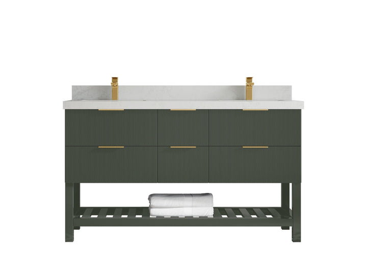 Catalina 60 in W x 22 in D Free Standing Reeded Double Sink Bathroom Vanity - photo 16