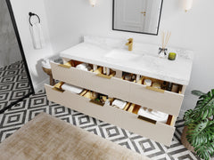 Catalina 60 in W x 22 in D Free Standing Reeded Double Sink Bathroom Vanity - photo 3