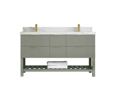 Catalina 60 in W x 22 in D Free Standing Reeded Double Sink Bathroom Vanity - photo 16