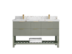 Catalina 60 in W x 22 in D Free Standing Reeded Double Sink Bathroom Vanity - photo 28