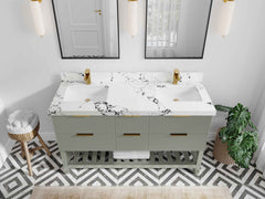Catalina 60 in W x 22 in D Free Standing Reeded Double Sink Bathroom Vanity - photo 31