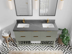 Catalina 60 in W x 22 in D Free Standing Reeded Double Sink Bathroom Vanity - photo 25