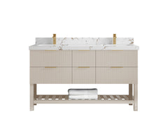 Catalina 60 in W x 22 in D Free Standing Reeded Double Sink Bathroom Vanity - photo 29