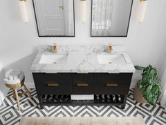 Catalina 60 in W x 22 in D Free Standing Reeded Double Sink Bathroom Vanity - photo 42