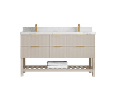 Catalina 60 in W x 22 in D Free Standing Reeded Double Sink Bathroom Vanity - photo 15