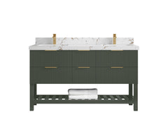 Catalina 60 in W x 22 in D Free Standing Reeded Double Sink Bathroom Vanity - photo 34
