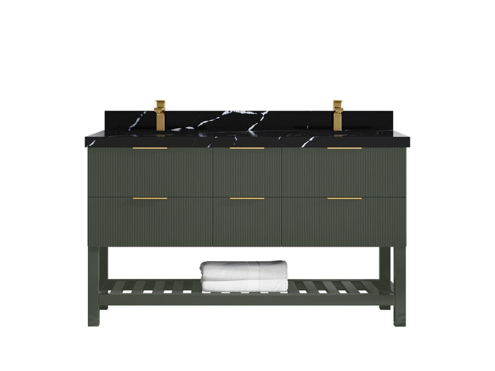 Catalina 60 in W x 22 in D Free Standing Reeded Double Sink Bathroom Vanity - photo 18