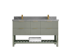 Catalina 60 in W x 22 in D Free Standing Reeded Double Sink Bathroom Vanity - photo 26