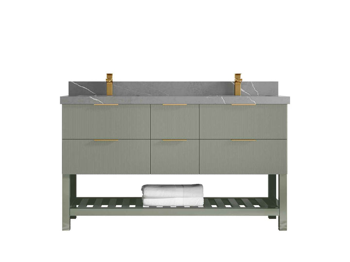 Catalina 60 in W x 22 in D Free Standing Reeded Double Sink Bathroom Vanity - photo 32