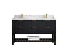Catalina 60 in W x 22 in D Free Standing Reeded Double Sink Bathroom Vanity - photo 33