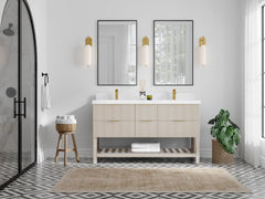 Catalina 60 in W x 22 in D Free Standing Reeded Double Sink Bathroom Vanity - photo 4
