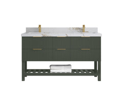 Catalina 60 in W x 22 in D Free Standing Reeded Double Sink Bathroom Vanity - photo 20