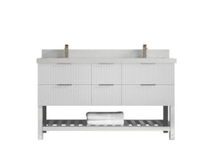 Catalina 60 in W x 22 in D Free Standing Reeded Double Sink Bathroom Vanity - photo 21