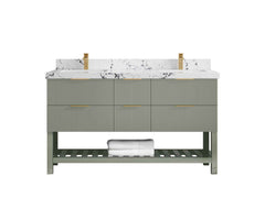Catalina 60 in W x 22 in D Free Standing Reeded Double Sink Bathroom Vanity - photo 32