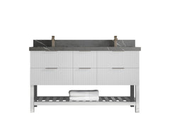 Catalina 60 in W x 22 in D Free Standing Reeded Double Sink Bathroom Vanity - photo 27